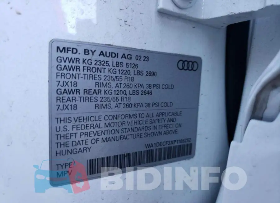 WA1DECF3XP1105262 Photo# 12