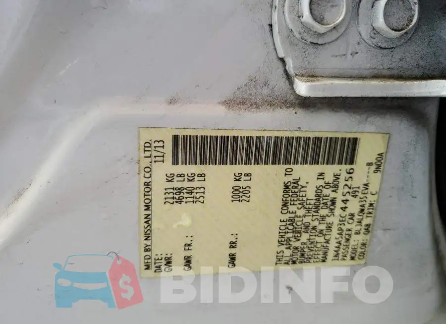 1N4AA5AP3EC445256 Photo# 12