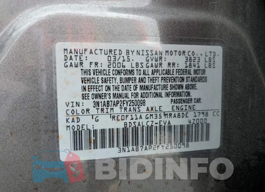 3N1AB7AP2FY250098 Photo# 12