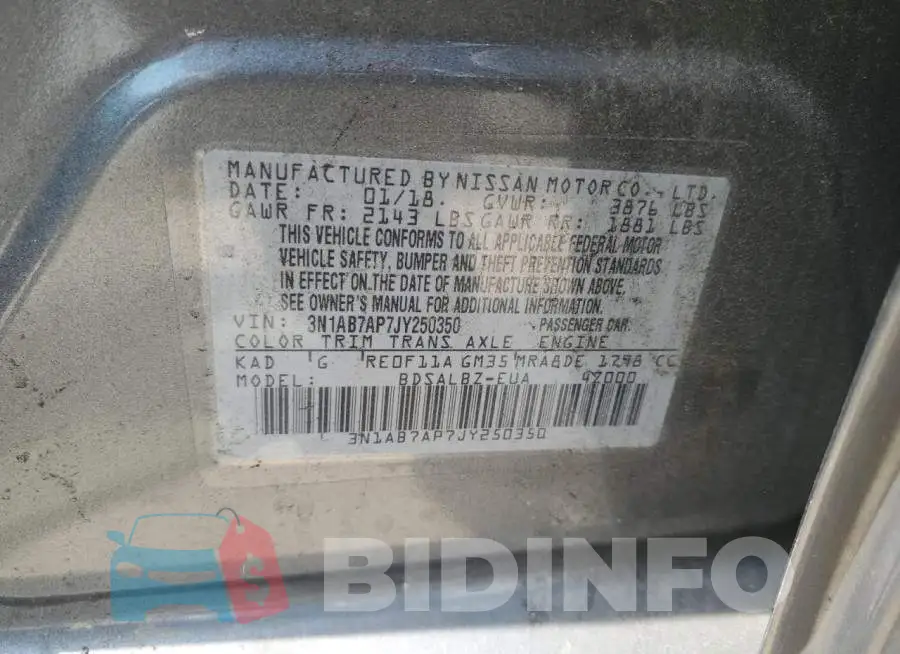 3N1AB7AP7JY250350 Photo# 12