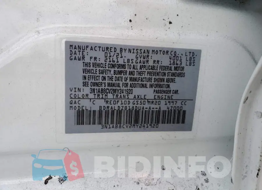 3N1AB8CV2MY241920 Photo# 13