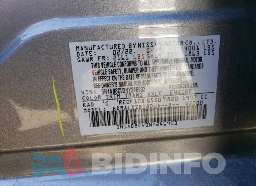 3N1AB8CV3NY246903 Photo# 12