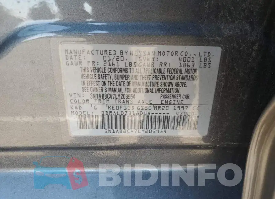 3N1AB8CV7LY203954 Photo# 12