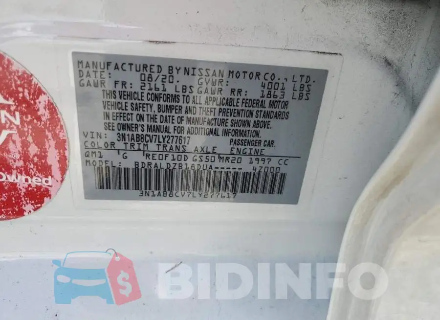 3N1AB8CV7LY277617 Photo# 12