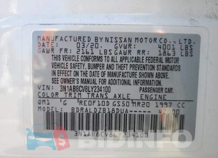 3N1AB8CV8LY234100 Photo# 12