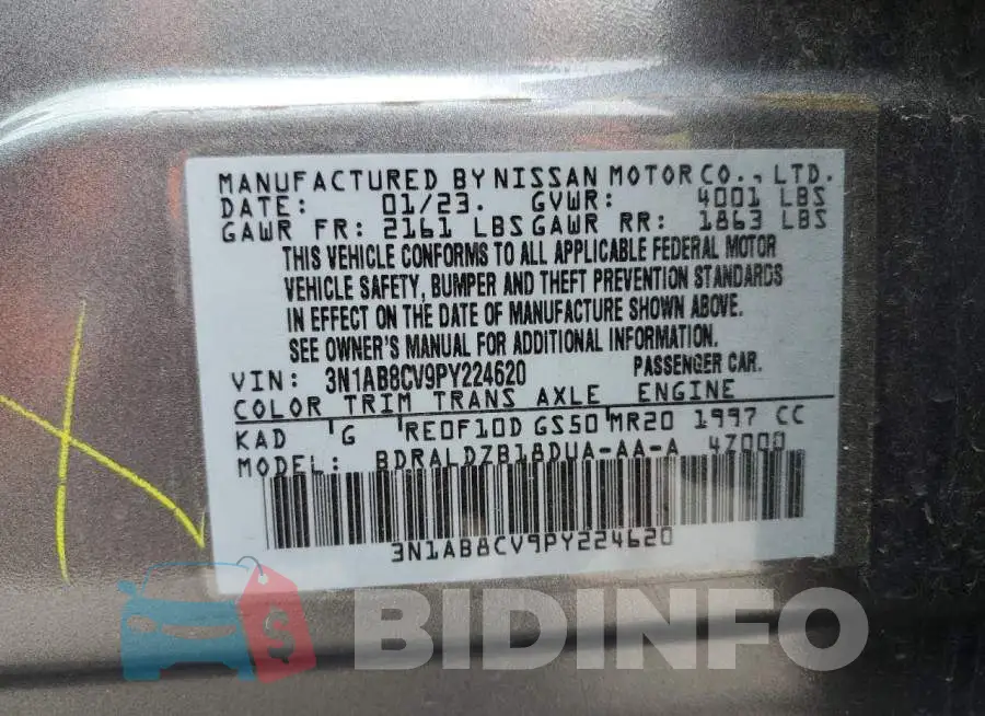 3N1AB8CV9PY224620 Photo# 12
