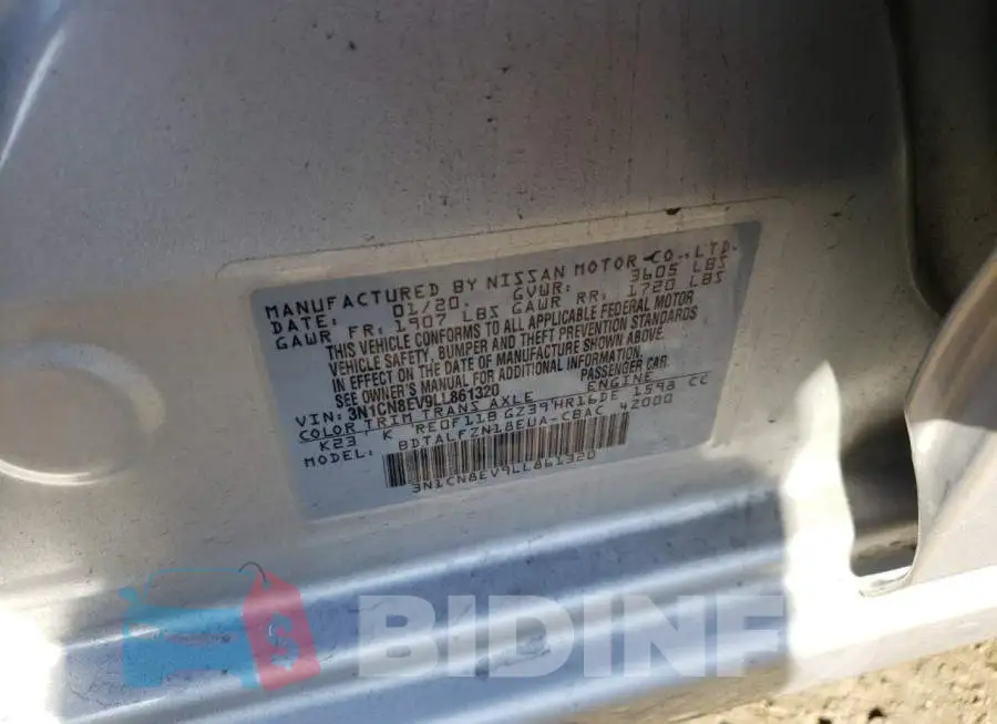 3N1CN8EV9LL861320 Photo# 13
