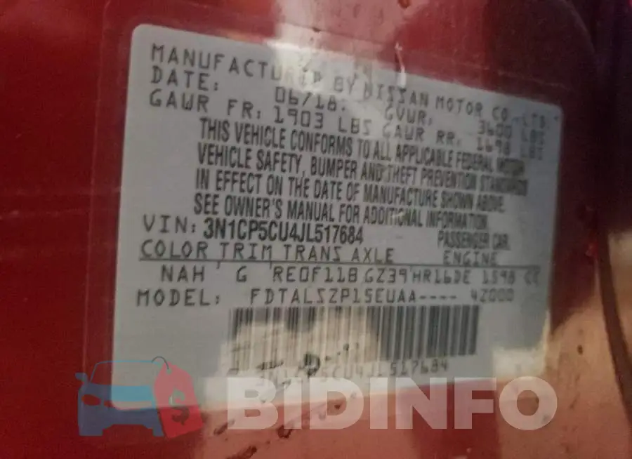 3N1CP5CU4JL517684 Photo# 12
