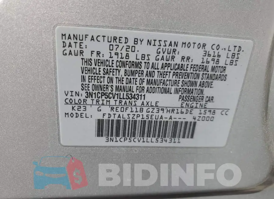 3N1CP5CV1LL534311 Photo# 13