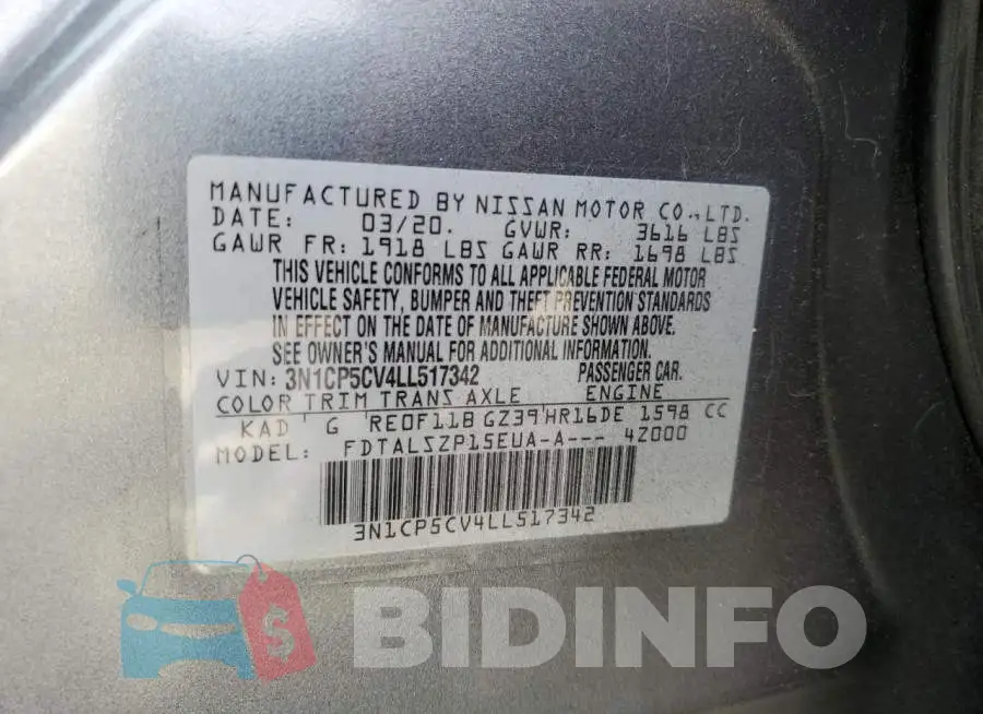 3N1CP5CV4LL517342 Photo# 13