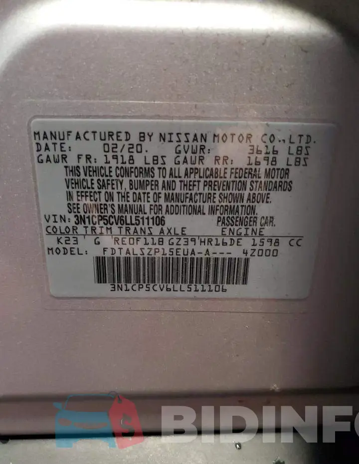 3N1CP5CV6LL511106 Photo# 13