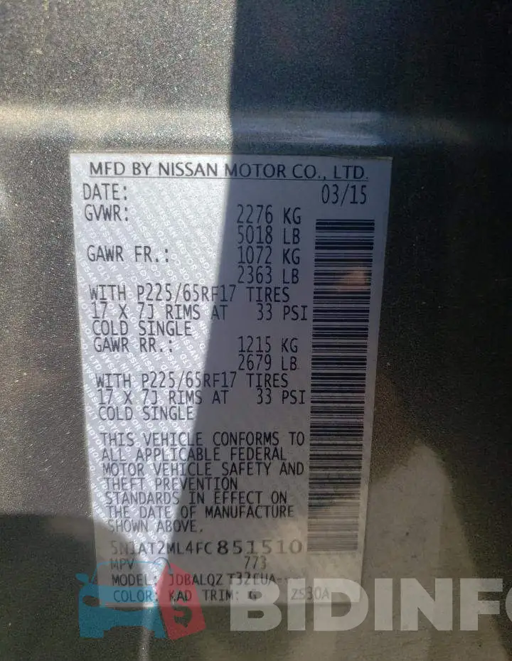 5N1AT2ML4FC851510 Photo# 13