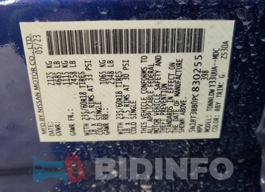 5N1BT3BB0PC830255 Photo# 14
