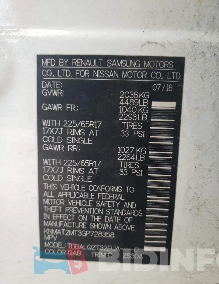 KNMAT2MT3GP728358 Photo# 13