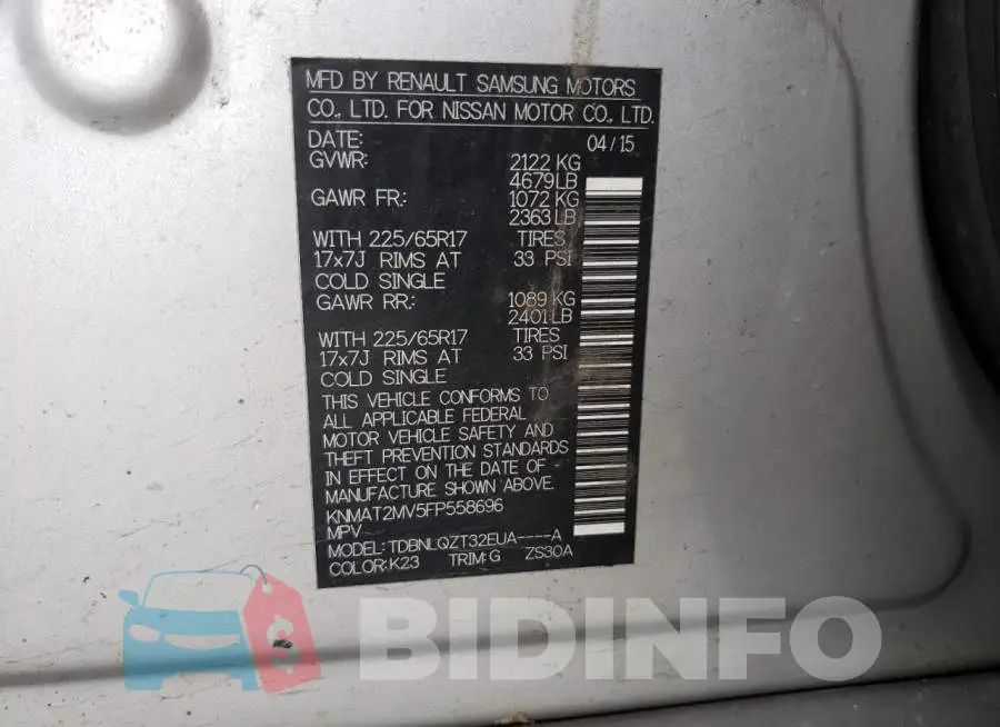 KNMAT2MV5FP558696 Photo# 13