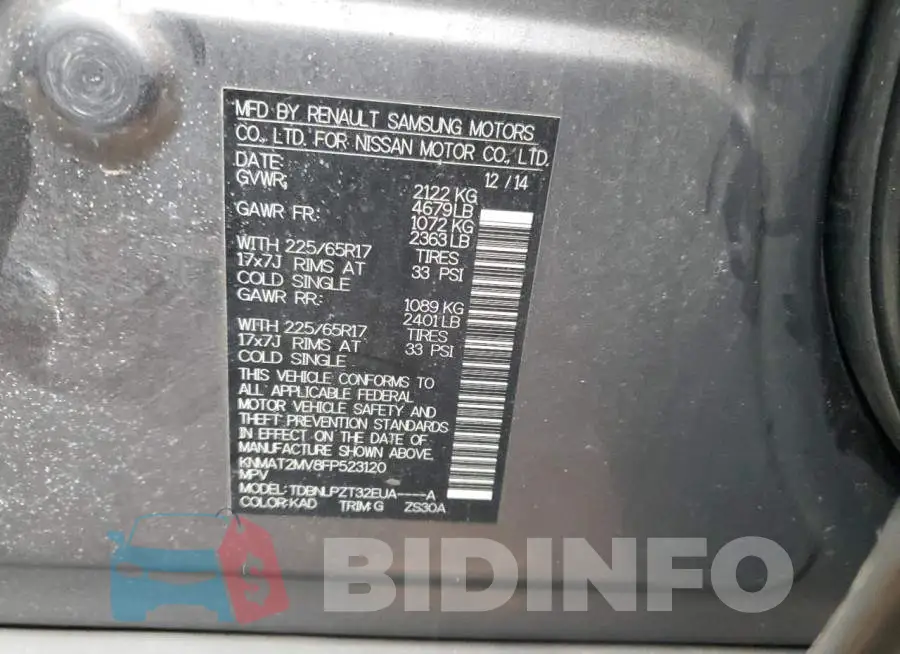 KNMAT2MV8FP523120 Photo# 12