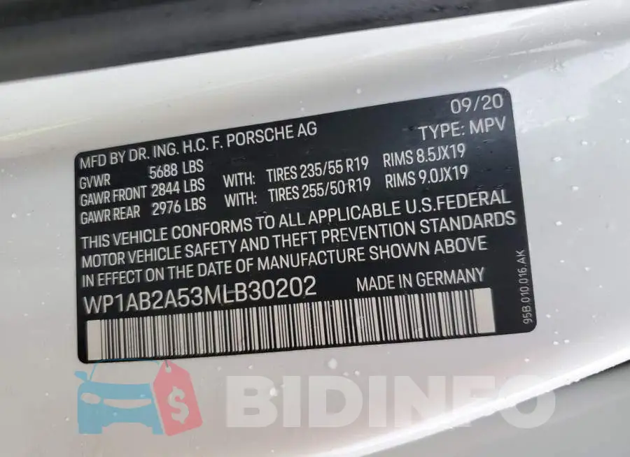 WP1AB2A53MLB30202 Photo# 13