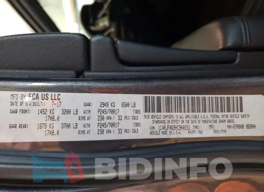 1C4RJFAG9HC940231 Photo# 13