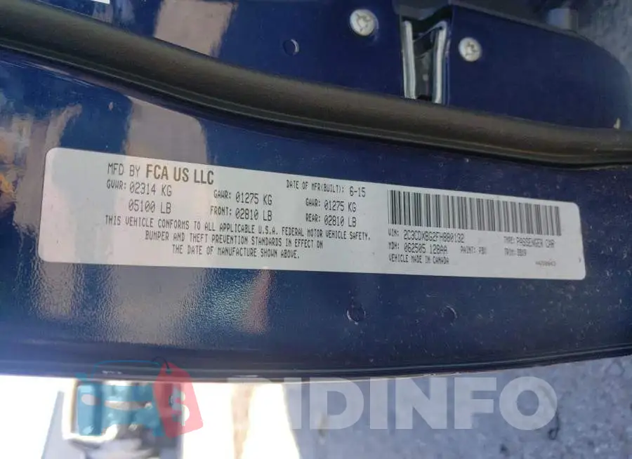 2C3CDXBG2FH880132 Photo# 10