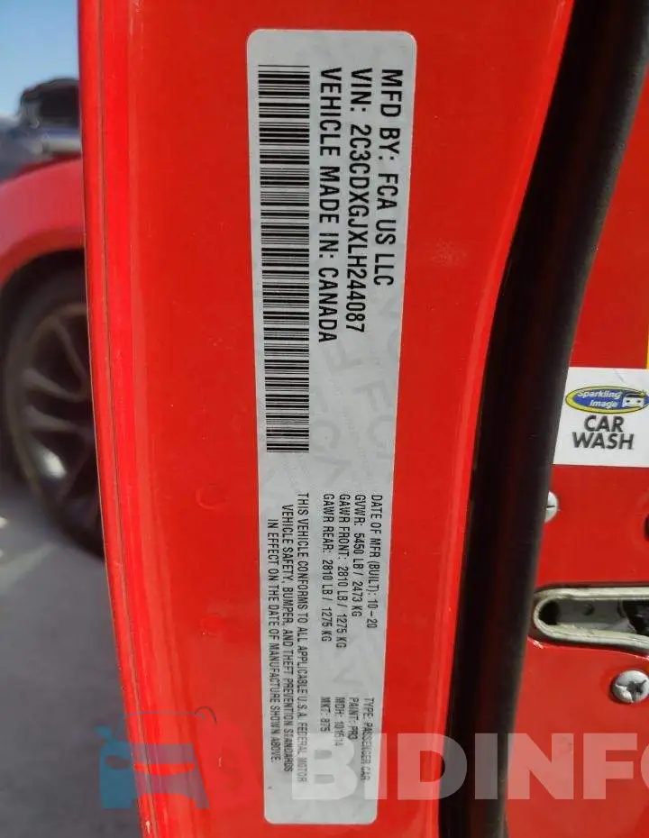 2C3CDXGJXLH244087 Photo# 12