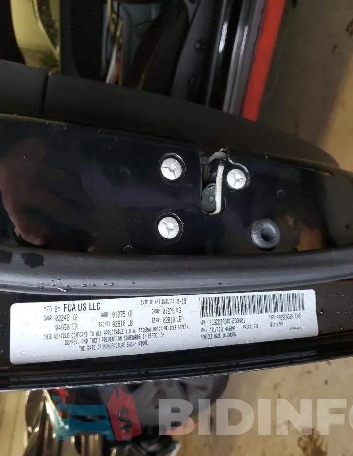 2C3CDZAG4KH733401 Photo# 12