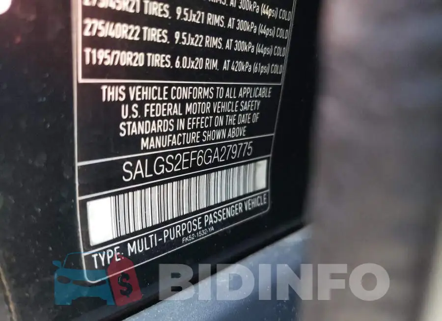 SALGS2EF6GA279775 Photo# 13