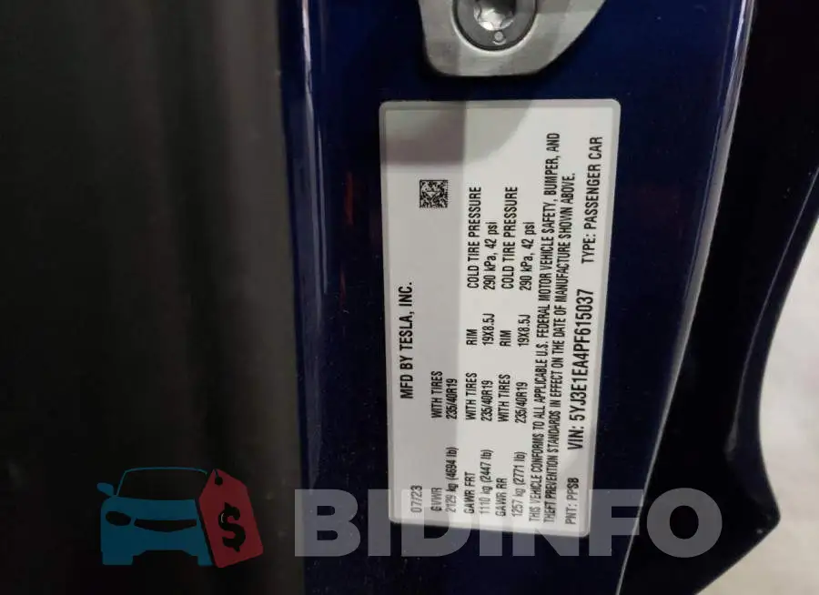 5YJ3E1EA4PF615037 Photo# 12