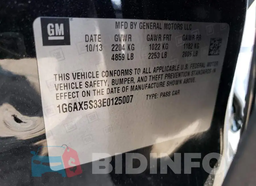 1G6AX5S33E0125007 Photo# 12