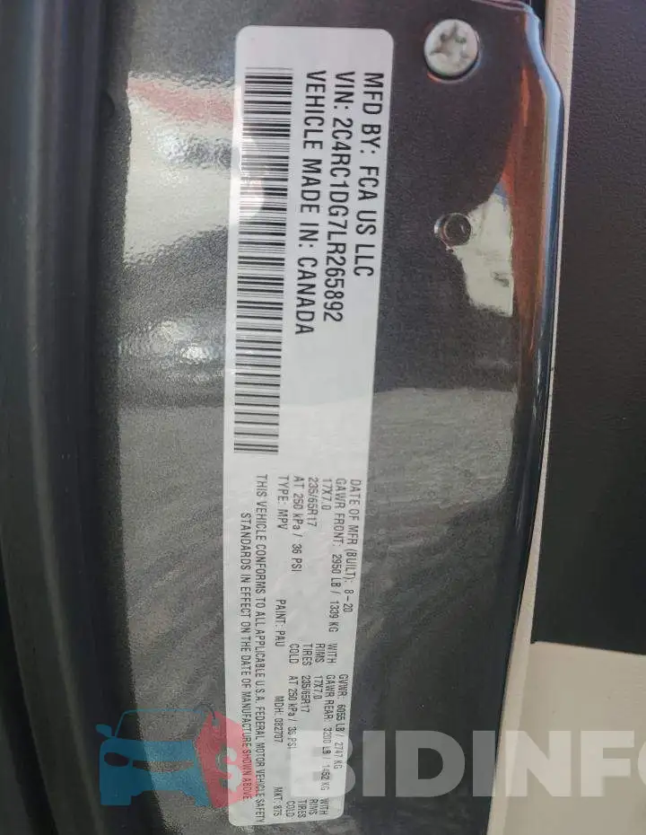 2C4RC1DG7LR265892 Photo# 13