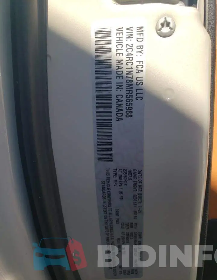2C4RC1N78MR565988 Photo# 13