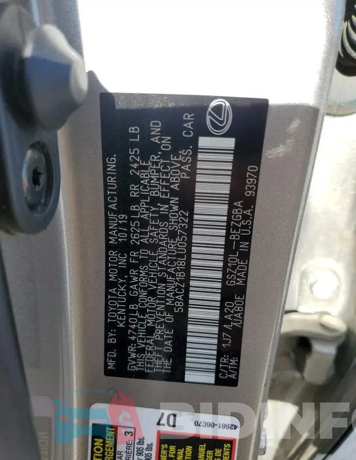 58ACZ1B18LU057322 Photo# 13