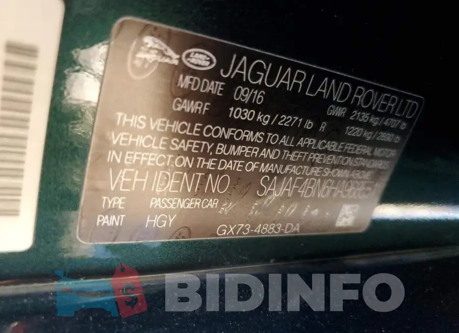 SAJAF4BN6HA968551 Photo# 12
