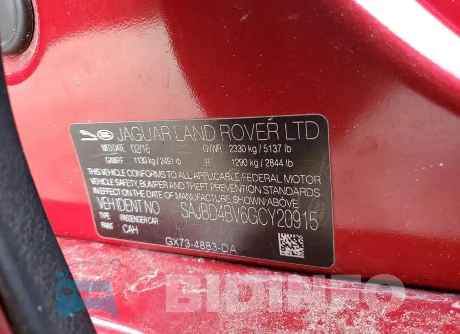 SAJBD4BV6GCY20915 Photo# 13