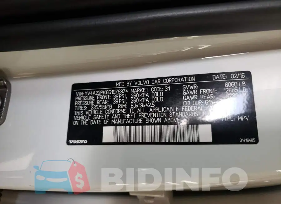YV4A22PK6G1076874 Photo# 13