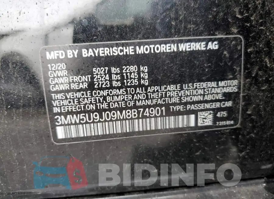 3MW5U9J09M8B74901 Photo# 12