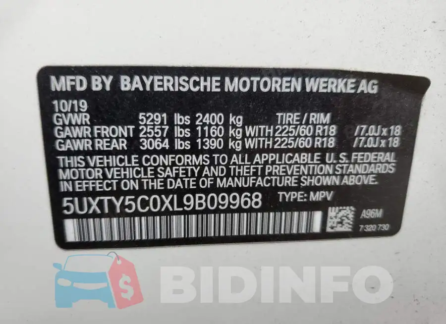 5UXTY5C0XL9B09968 Photo# 13