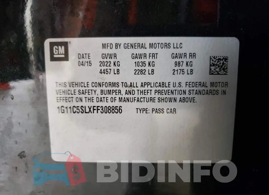 1G11C5SLXFF308856 Photo# 12