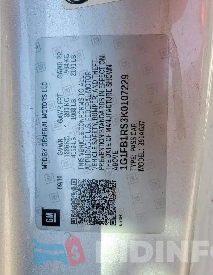 1G1FB1RS3K0107229 Photo# 12