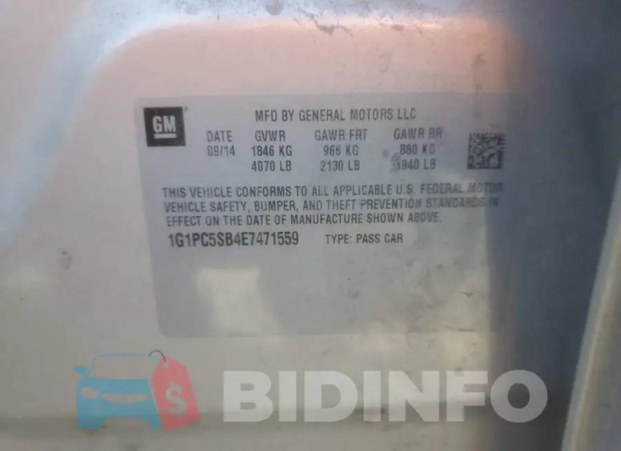 1G1PC5SB4E7471559 Photo# 12
