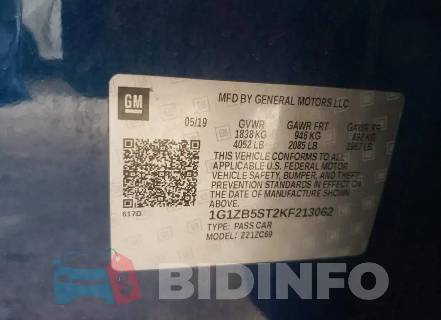 1G1ZB5ST2KF213062 Photo# 12