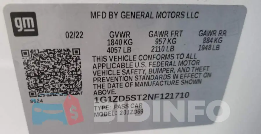 1G1ZD5ST2NF121710 Photo# 13