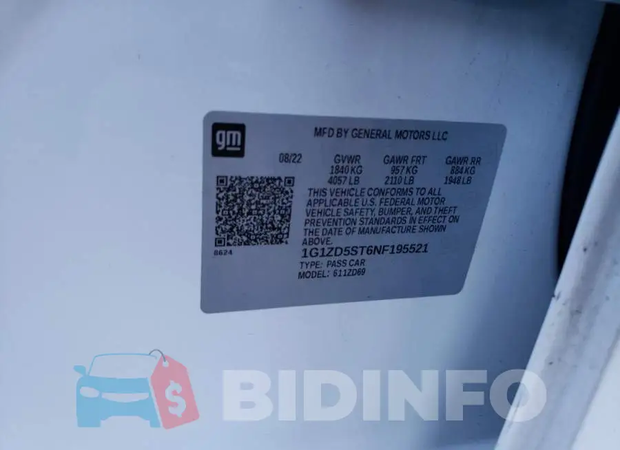 1G1ZD5ST6NF195521 Photo# 12
