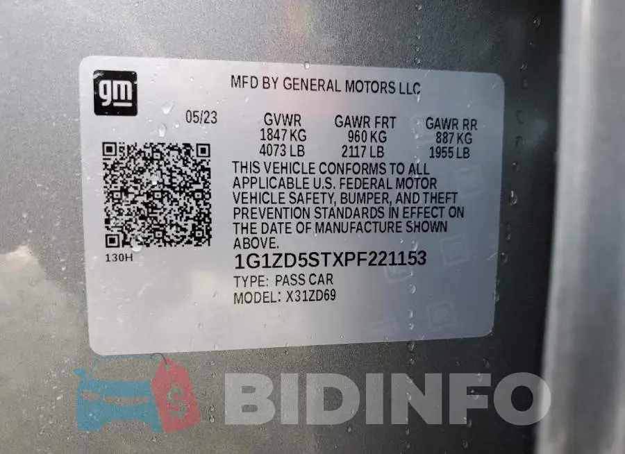 1G1ZD5STXPF221153 Photo# 13
