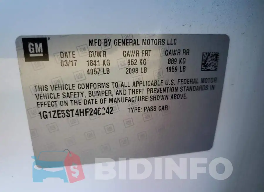 1G1ZE5ST4HF246242 Photo# 12