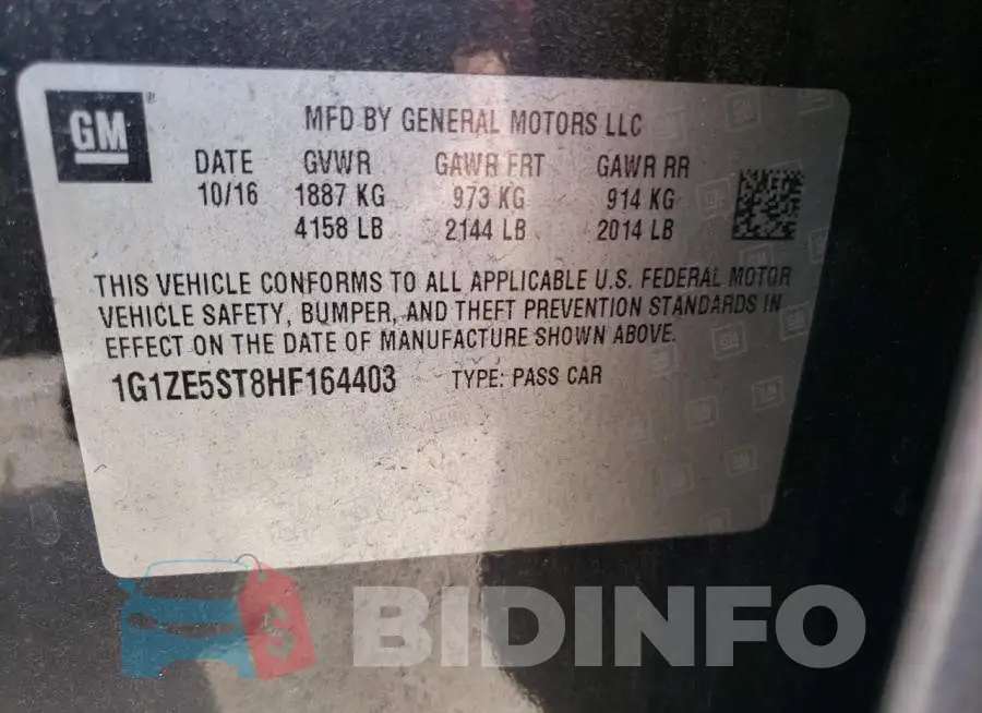 1G1ZE5ST8HF164403 Photo# 12