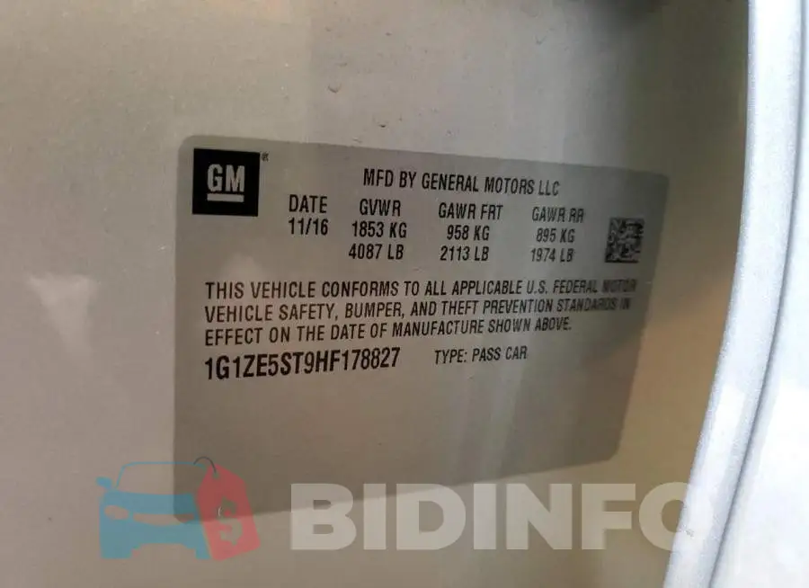 1G1ZE5ST9HF178827 Photo# 12