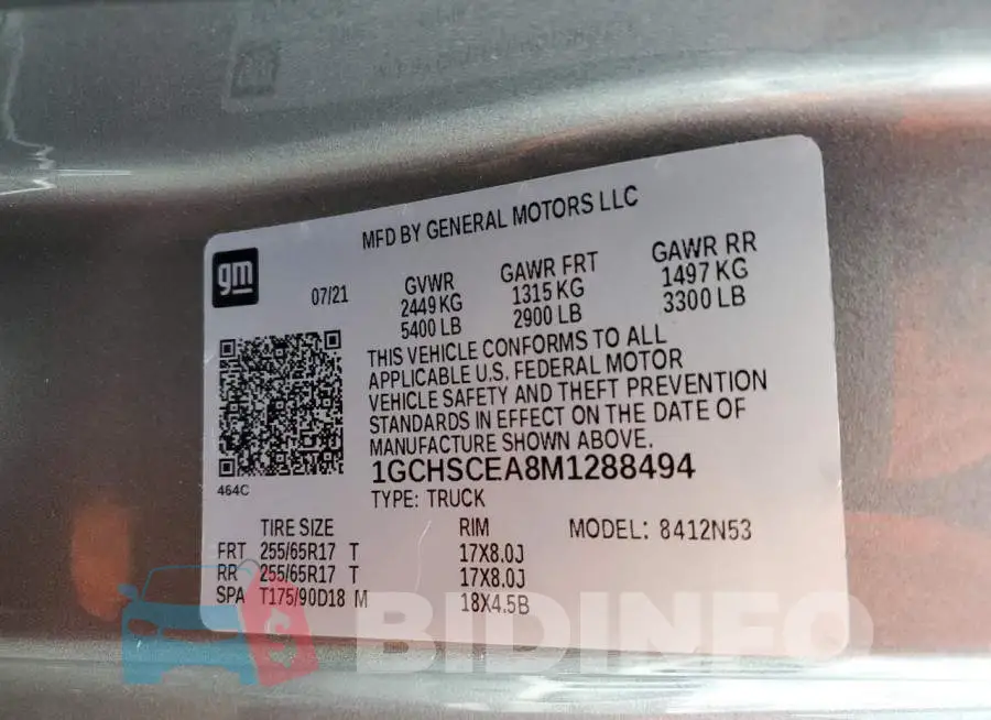 1GCHSCEA8M1288494 Photo# 12