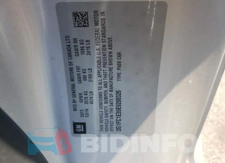 2G1FC1E39E9288326 Photo# 13