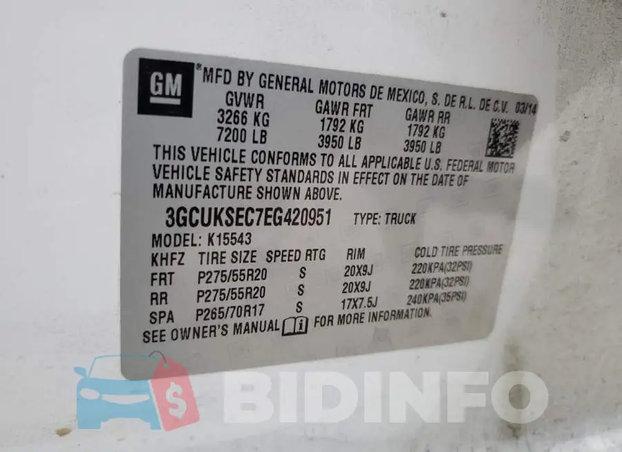 3GCUKSEC7EG420951 Photo# 12
