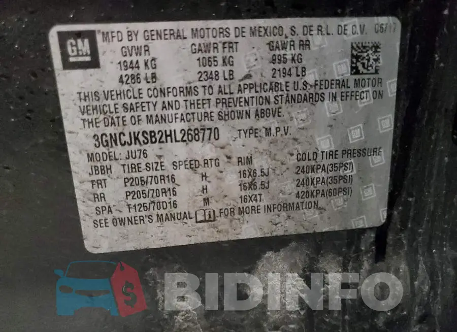 3GNCJKSB2HL268770 Photo# 13